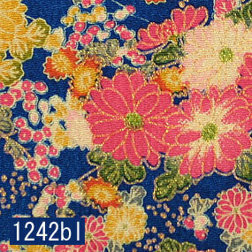 Japanese woven fabric Chirimen 1242bl