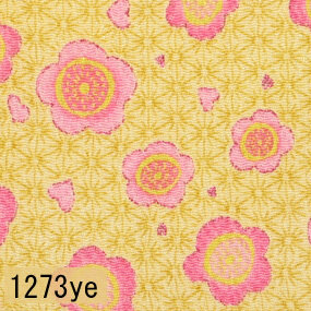 Japanese woven fabric Chirimen 1273ye