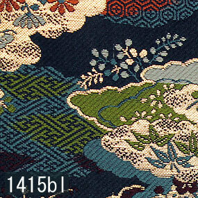 Japanese woven fabric Kinran  1415bl