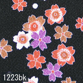 Japanese woven fabric Chirimen  1223bk