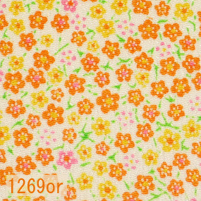 Japanese woven fabric Chirimen  1269or