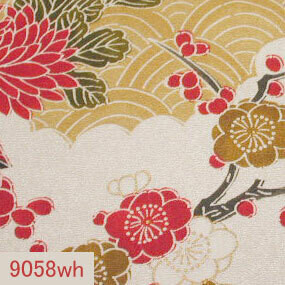 Japanese woven fabric Yuzen  9058wh
