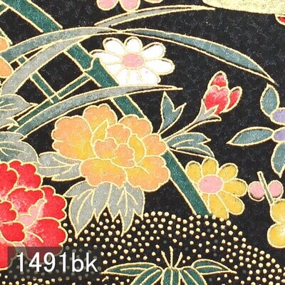 Japanese woven fabric Kinran  1491bk