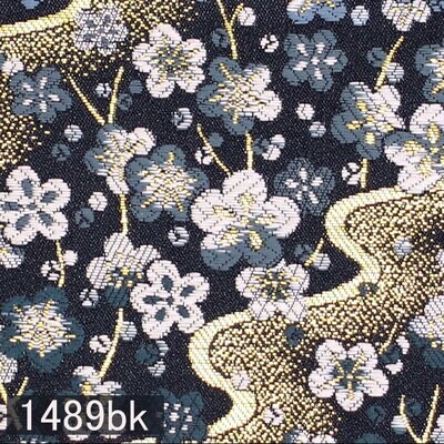 Japanese woven fabric Kinran  1489bk