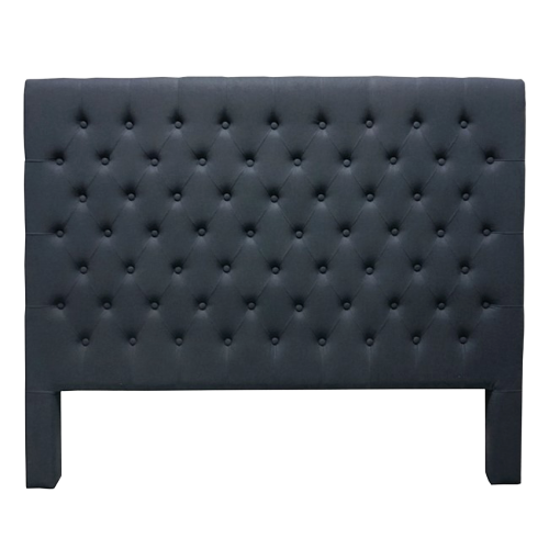 Linen / Cotton Fabric with Button Headboard (Grey) Linen / Cotton Fabric with Button Headboard (Grey)