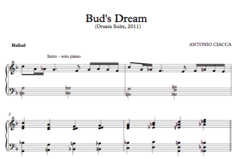 Bud's Dream (Lead Sheet)