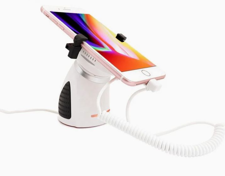 Soporte de seguridad para celular con guaya retráctil para exhibición