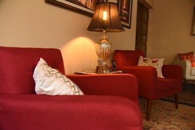 Maroon Accent Chairs (Pair)