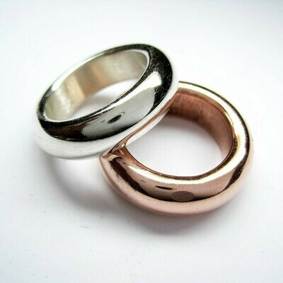 Fedone fascione Argento 925, uomo donna rodiato anallergico