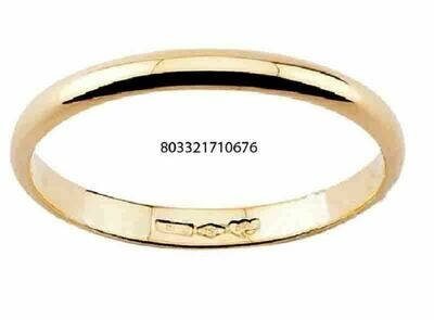 Diana Fede oro giallo 18 kt. incisione Gratis anello matrimonio nozze uomo donna