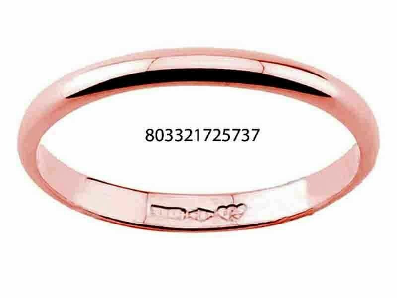 Diana Fede oro Rosa 18 kt. incisione Gratis anello matrimonio nozze uomo donna