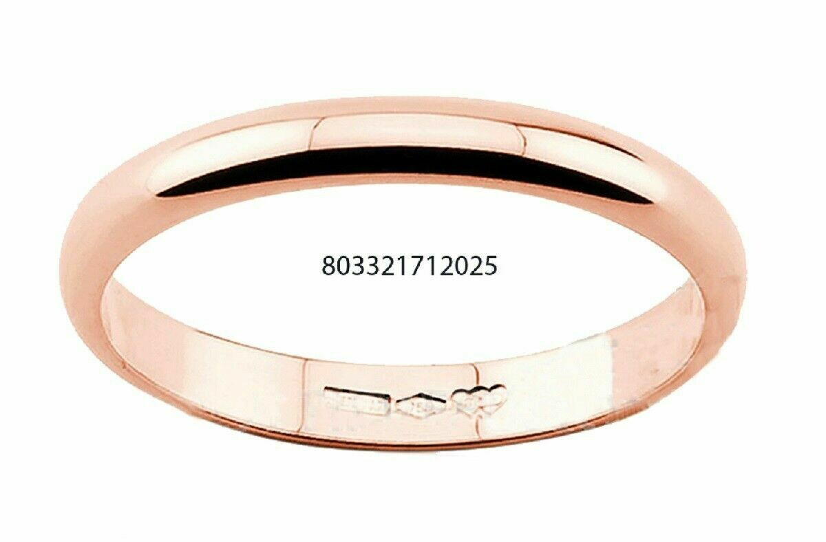 Diana fede fedina matrimonio oro Rosa 18 kt. grammi 3 classica regalo donna