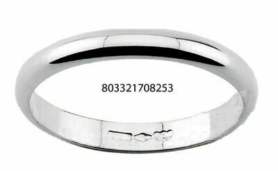 Diana fede fedina matrimonio oro bianco 18 kt. grammi 3 classica regalo donna