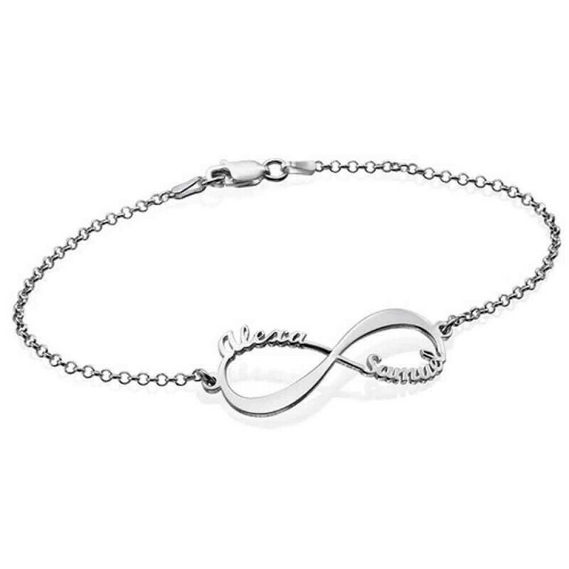 Bracciale Argento 925 Infinito Nomi rodiato anallergico