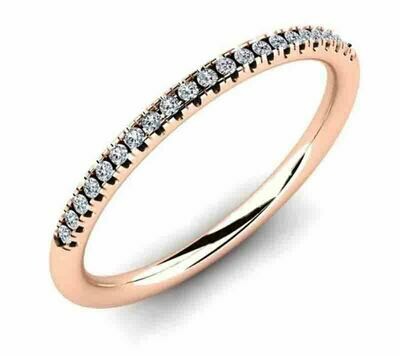Anello Eternity oro Rosa 18 kt. diamanti Ct. 0.18