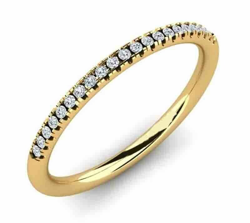 Anello Eternity oro Giallo 18 kt. diamanti Ct. 0.18
