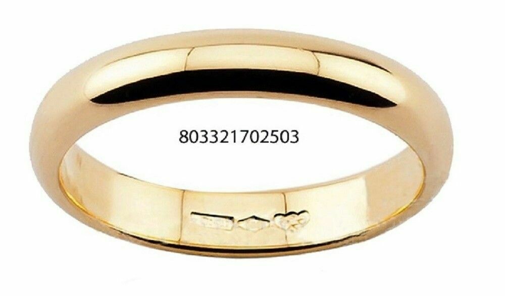 Fede Oro Giallo 18kt. Grammi 5 Matrimonio nozze Incisione Gratuita