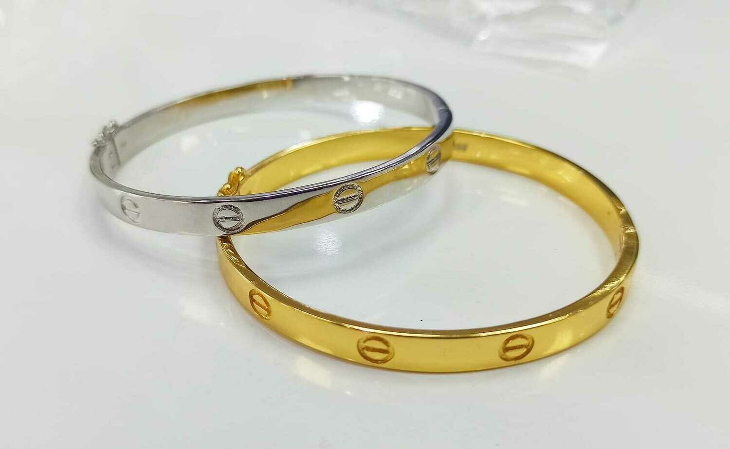 Bracciale  Rigido Argento 925 modello Love con vite regalo Donna