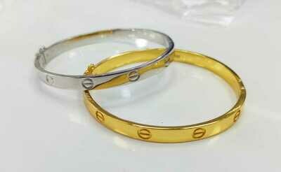 Bracciale  Rigido Argento 925 modello Love con vite regalo Donna