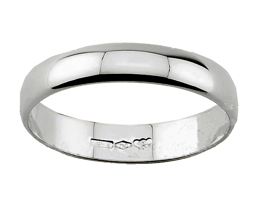 Diana fede fedina matrimonio oro Bianco 18 kt. grammi 3 classica Larga