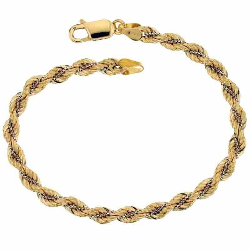 Bracciale maglia fune Oro 18kt. gioielli donna uomo