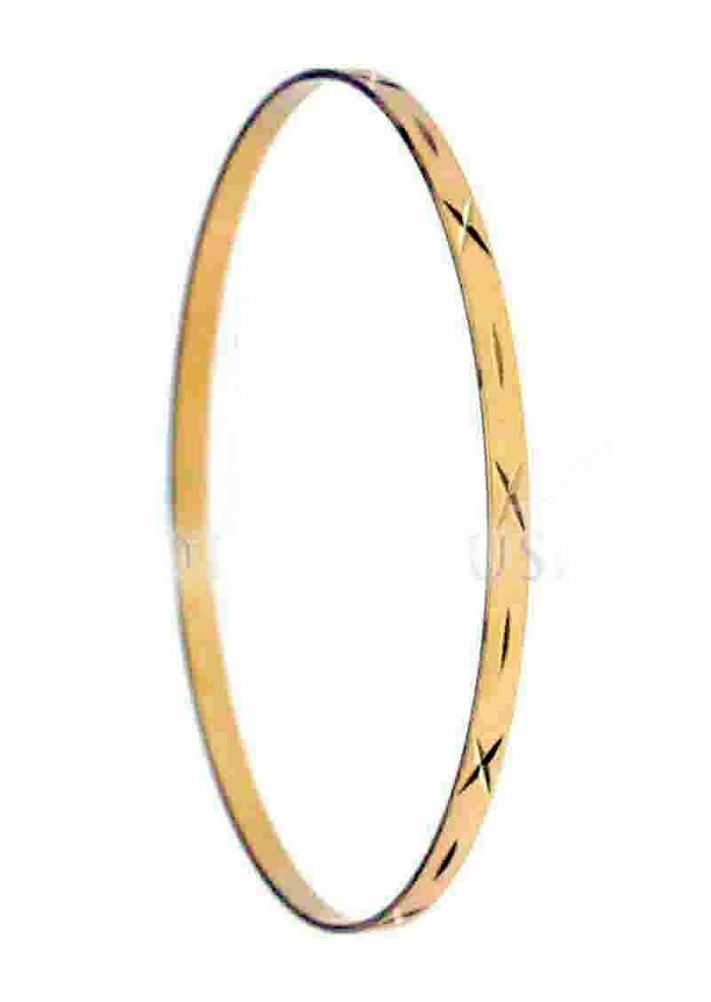Bracciale rigido senza chiusura oro 18 kt. regalo donna ragazza gioielli