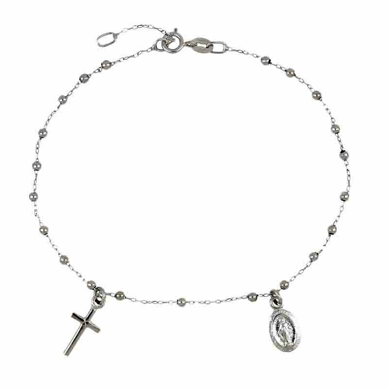 Bracciale rosario lucido oro  18 kt. regalo uomo donna