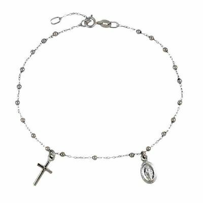 Bracciale rosario lucido oro  18 kt. regalo uomo donna