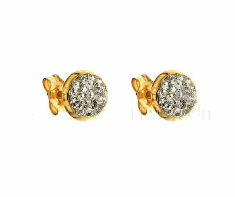 Orecchini Oro 18 kt. zirconi Brillanti Promo Regalo Donna Ragazza