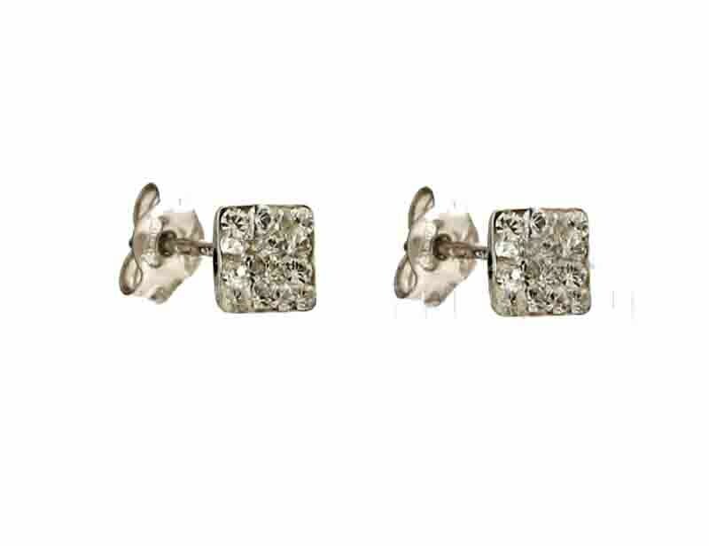 Orecchini Oro 18 kt. zirconi Brillanti Promo Regalo Donna Ragazza