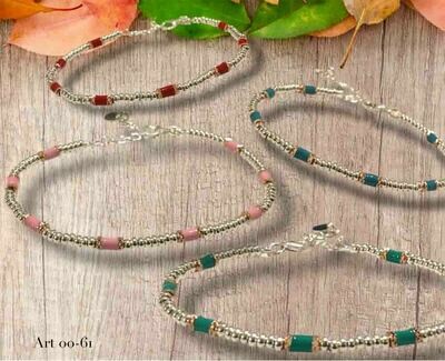 Bracciale argento 925 pepite Tipo Dodo rodiato pepite colorate regalo uomo donna