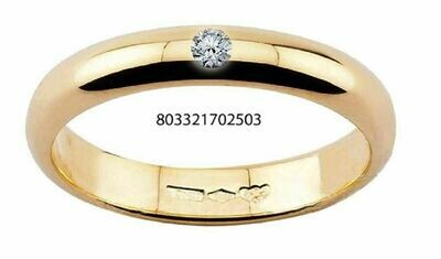 Diana Fede Oro Giallo 18 kt. 750/°° Diamante Naturale Ct. 0.3/ 0.05