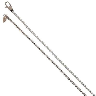 Bracciale Tennis Oro Bianco 18 kt. Zirconi Brillanti bianca o nera uomo donna
