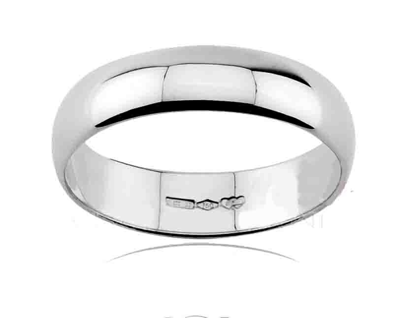 Fede diana oro bianco 18 kt.  Grammi 5.00 modello mantovana
