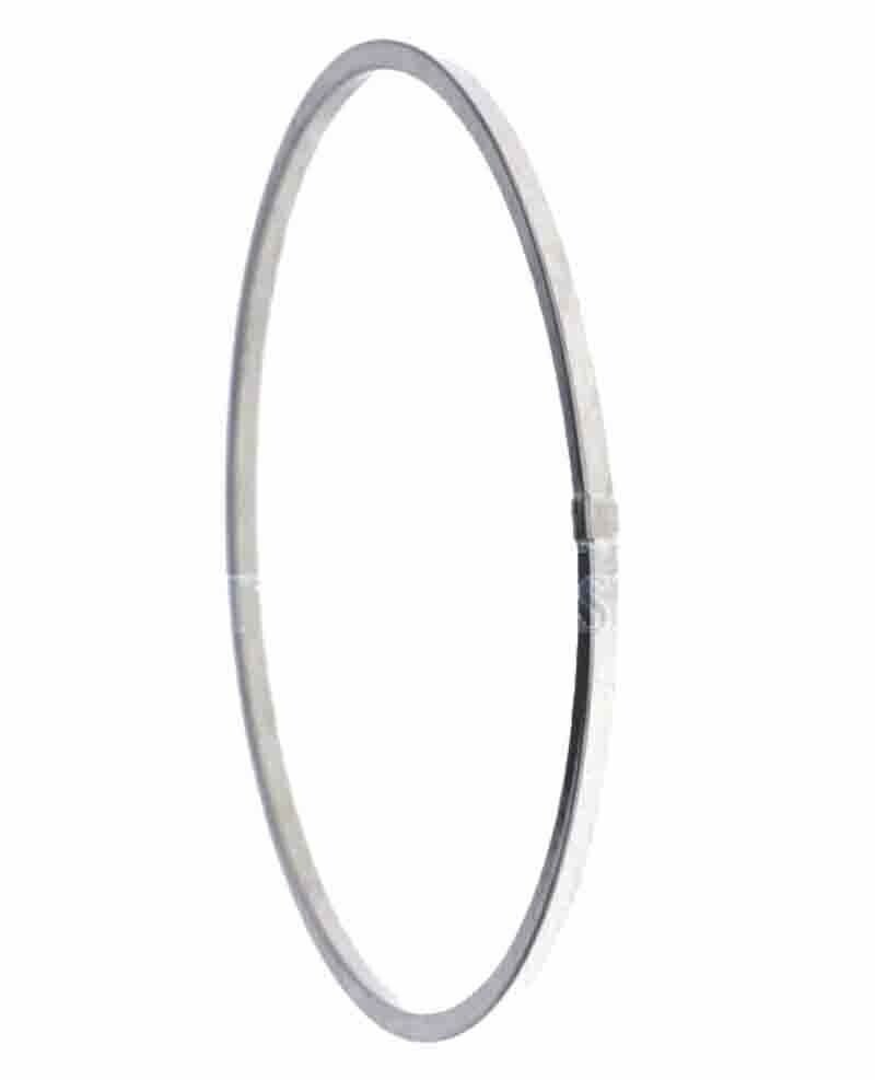 Bracciale oro 18 kt. rigido senza chiusura regalo donna ragazza tre colorazioni, Colore Oro: Oro Bianco