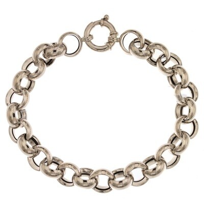 Bracciale oro 18 kt. catena vuota, modello rolo&#39; gioielli donna