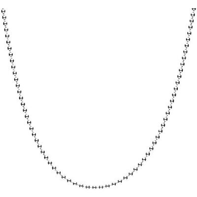 Collana argento sterling 925 rodiato anallergico sfere 2mm donna regalo gioielli