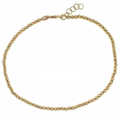Bracciale oro Giallo 18 kt. sfere 0.15 mm regalo donna ragazza matrimonio nozze