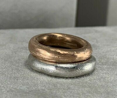 Argento 925 Anello fascione fede fedone tipo Dodo Donna