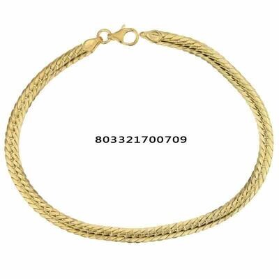 Bracciale oro Giallo 18 kt. maglia spiga schiena d&#39;asino gioielli regalo donna