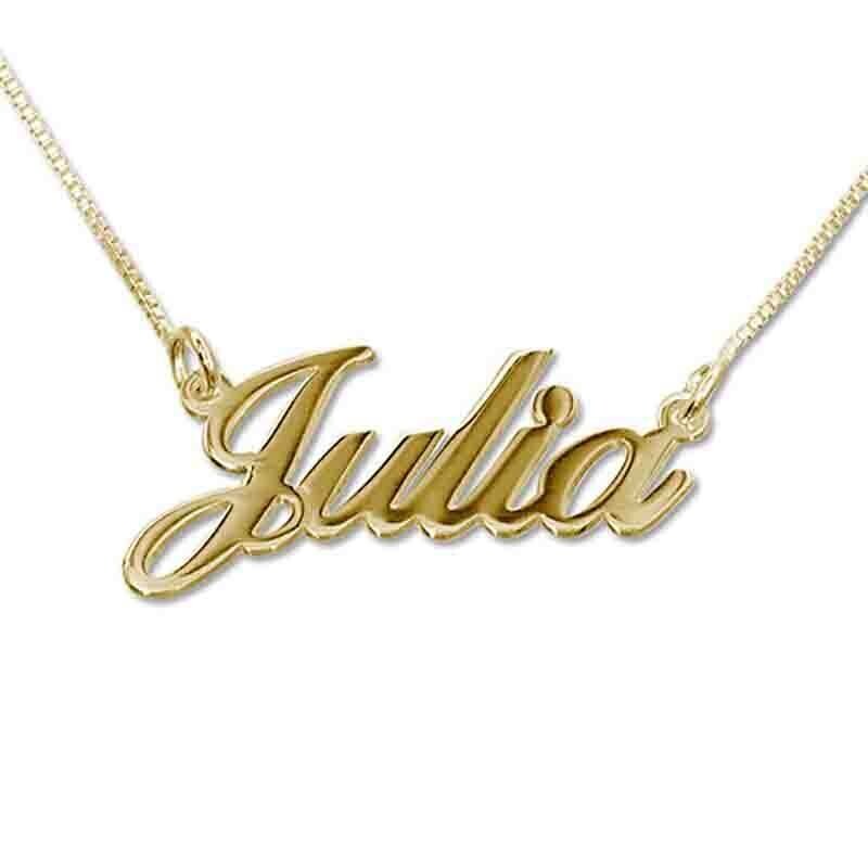 Collana con nome Oro Giallo 18 kt. scritta gioielli regalo donna ragazza