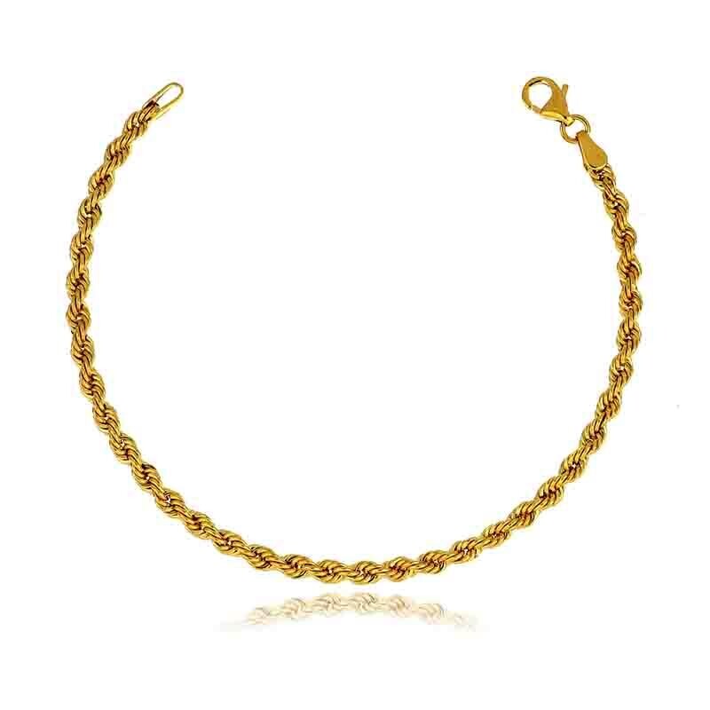 Bracciale maglia fune corda Oro 9kt. gioielli donna uomo