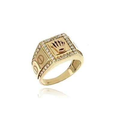 Anello Uomo con stemma rolex Oro 9Kt.