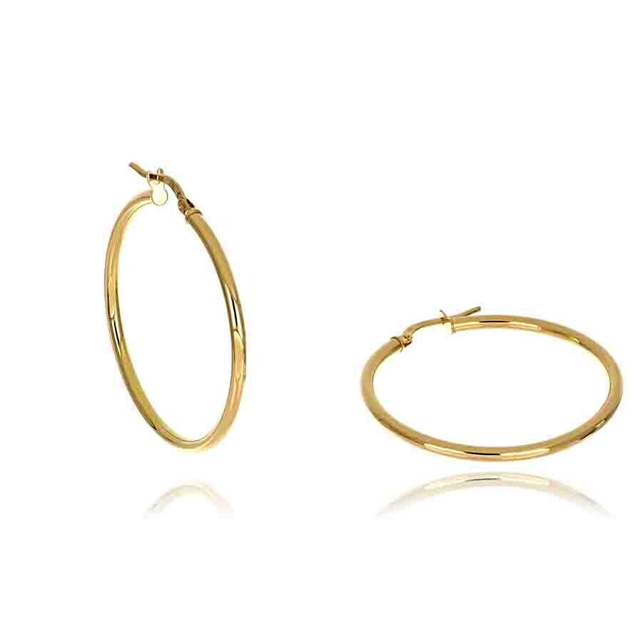 Orecchini Donna a Cerchio Oro Giallo 9 kt. donna  gioielli, Colore: Oro Giallo