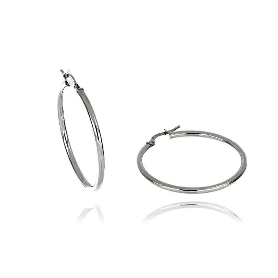Orecchini Donna a Cerchio Oro Bianco 9 kt. donna  gioielli