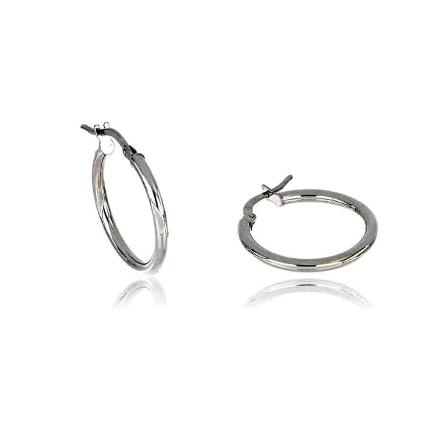 Orecchini Donna a Cerchio Oro Bianco 9 kt. donna  gioielli