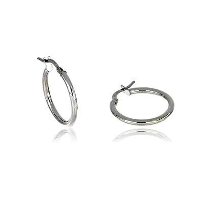 Orecchini Donna a Cerchio Oro Bianco 9 kt. donna  gioielli