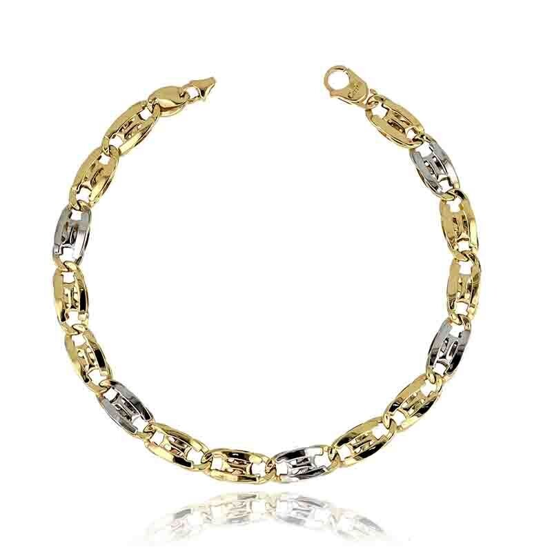 Bracciale uomo Oro 9Kt. maglia piatta Catena Gioielli