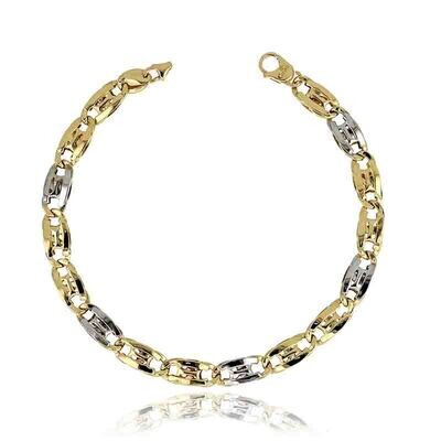 Bracciale uomo Oro 9Kt. maglia piatta Catena Gioielli