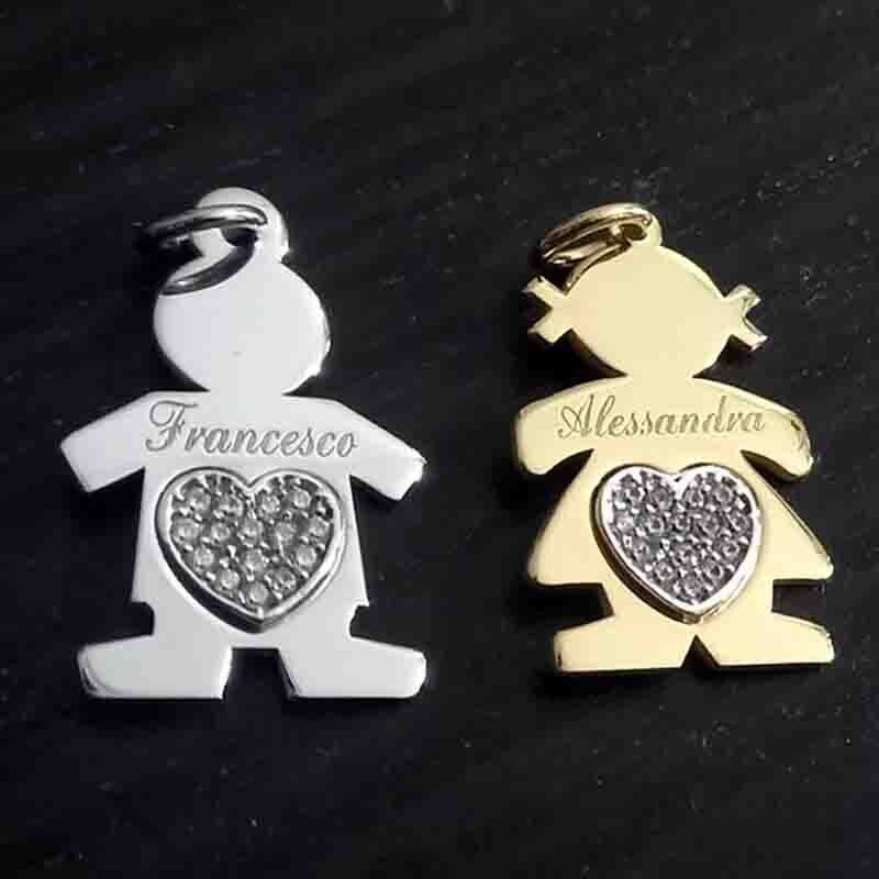 Doll with Heart Silver 925 gift for woman
